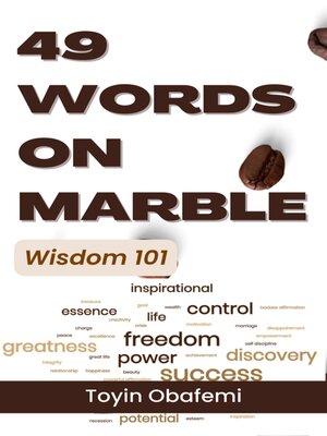 cover image of 49 WORDS ON MARBLE. Wisdom 101